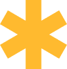 Yellow geometric sunburst starburst icon vector on black background, flat logo